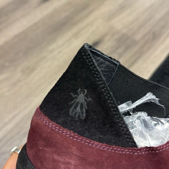 Fly London Yego Wedge Bootie Burgundy Wine Comfortable Boot NWOB 7 - Picture 7 of 8